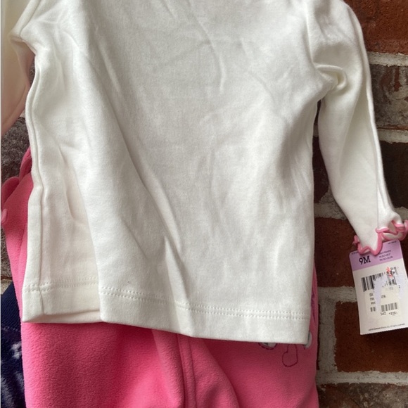 B1G2F🚨Oshkosh baby girl fleece overall winter wonderland with long sleeve top - Picture 5 of 5